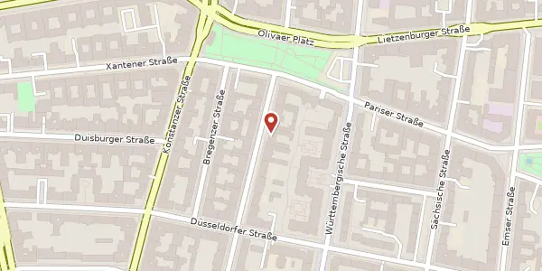 Karte der Umgebung von Bayerische Straße 31, 10707 Berlin