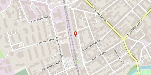Karte der Umgebung von Rödelheimer Bahnweg 23, 60489 Frankfurt