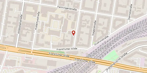 Karte der Umgebung von Siegfriedstraße 211, 10365 Berlin
