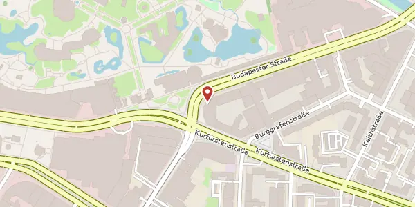 Karte der Umgebung von Budapester Straße 35, 10787 Berlin