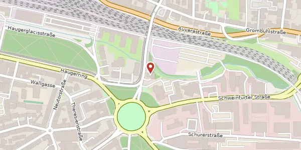 Karte der Umgebung von Berliner Platz 10, 97080 Würzburg