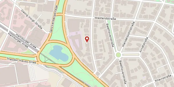 Karte der Umgebung von Schumannstr. 17, 60325 Frankfurt