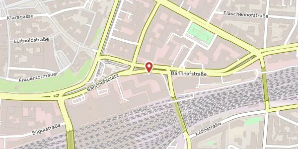 Karte der Umgebung von Bahnhofstr. 2, 90402 Nürnberg