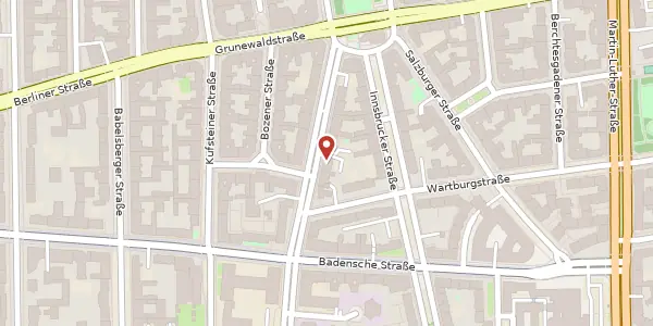 Karte der Umgebung von Meraner Straße 11, 10825 Berlin
