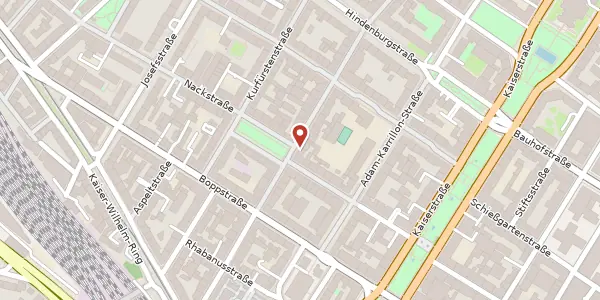 Karte der Umgebung von Frauenlobstraße 24, 55118 Mainz