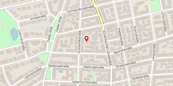 Karte der Umgebung von Humboldtstr. 60a, 60318 Frankfurt