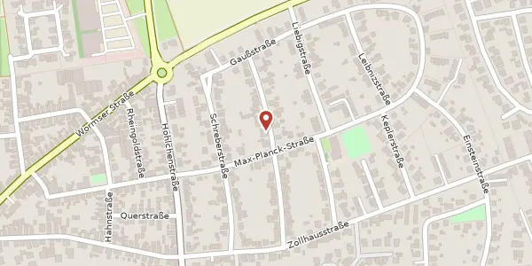Karte der Umgebung von Röntgenstraße 12a, 67551 Worms