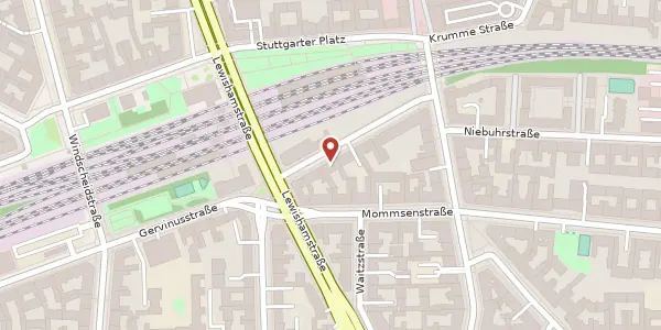 Karte der Umgebung von Gervinusstraße 6, 10629 Berlin