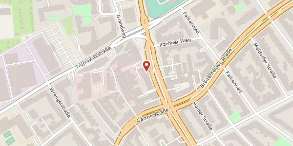 Karte der Umgebung von Hoheluftchaussee 153, 20253 Hamburg