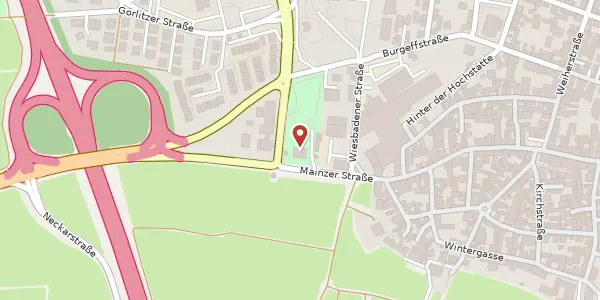 Karte der Umgebung von Mainzer Straße 35, 65239 Hochheim