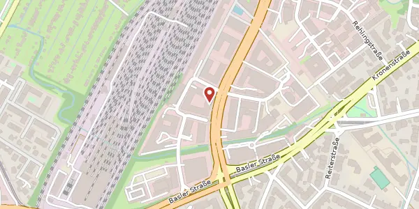 Karte der Umgebung von Heinrich-von-Stephan-Straße 5, 79100 Freiburg im Breisgau