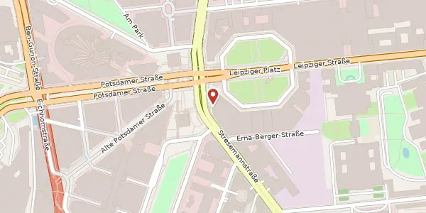 Karte der Umgebung von Potsdamer Platz 8, 10117 Berlin