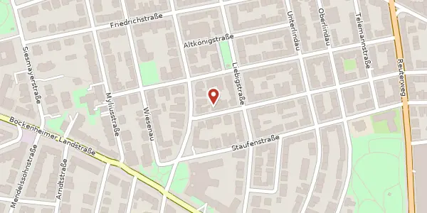 Karte der Umgebung von Kronberger Str. 48, 60323 Frankfurt