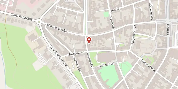Karte der Umgebung von Baustraße 79, 23966 Wismar
