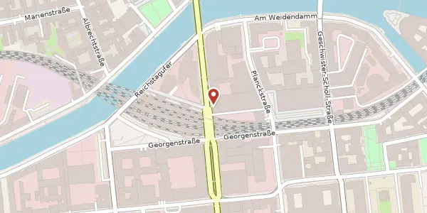 Karte der Umgebung von Friedrichstraße 100, 10117 Berlin
