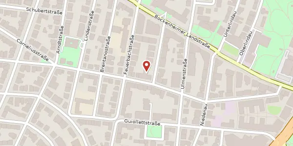 Karte der Umgebung von Barckhausstr. 1, 60325 Frankfurt