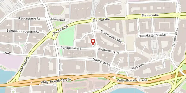 Karte der Umgebung von Schopenstehl 15, 20095 Hamburg