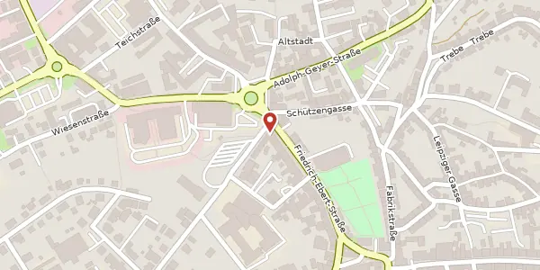 Karte der Umgebung von Friedrich-Ebert-Straße 33, 07607 Eisenberg