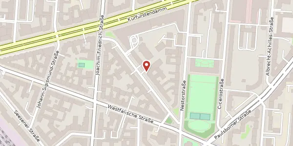 Karte der Umgebung von Johann-Georg-Straße 7, 10709 Berlin