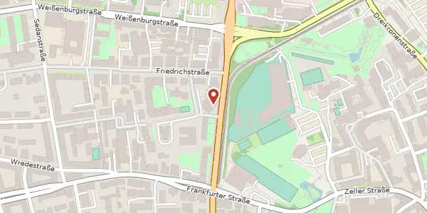 Karte der Umgebung von Wörthstraße 13, 97082 Würzburg