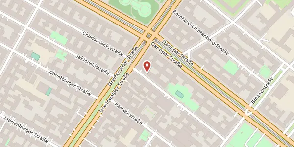 Karte der Umgebung von Dietrich-Bonhoeffer-Straße 31, 10407 Berlin