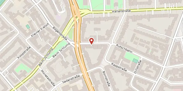 Karte der Umgebung von Rutschbahn 6, 20146 Hamburg
