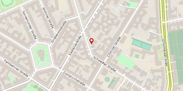 Karte der Umgebung von Schwedter Straße 24, 10119 Berlin