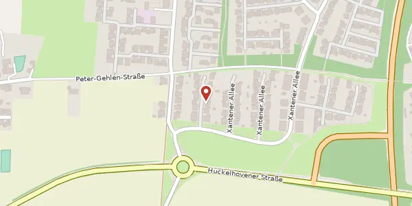 Karte der Umgebung von Xantener Allee 91, 41812 Erkelenz