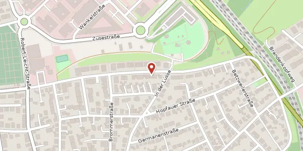 Karte der Umgebung von Paradiesstraße 109, 70563 Stuttgart