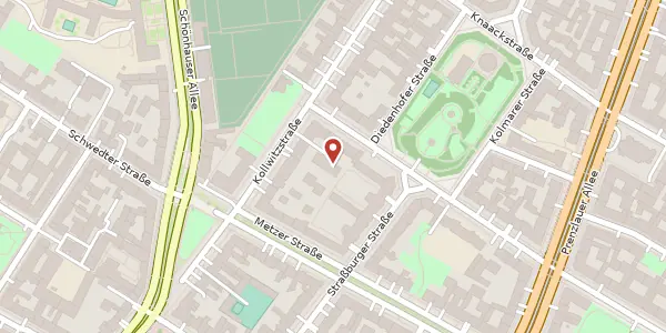 Karte der Umgebung von Kollwitzstraße 32, 10405 Berlin