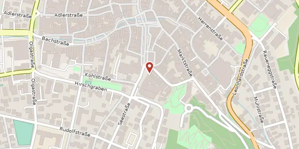 Karte der Umgebung von Marienplatz 8, 88212 Ravensburg