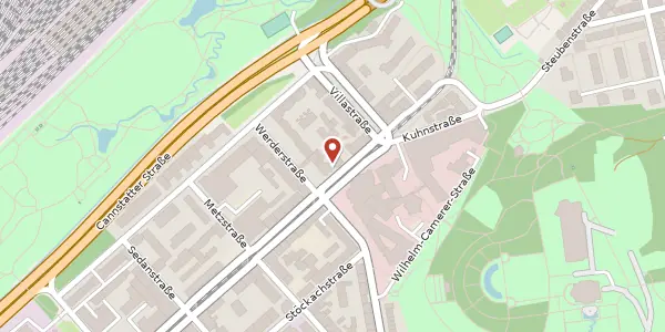 Karte der Umgebung von Neckarstraße 221, 70190 Stuttgart