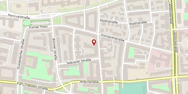 Karte der Umgebung von Mainzer Str. 13, 80804 München
