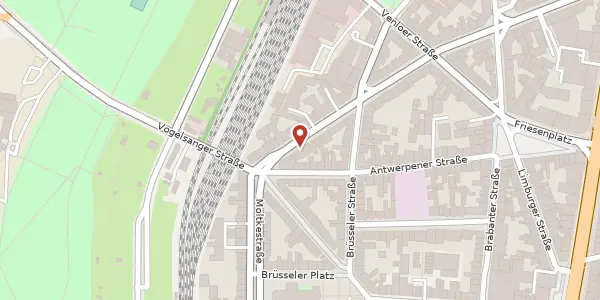 Karte der Umgebung von Bismarckstr. 51, 50672 Köln