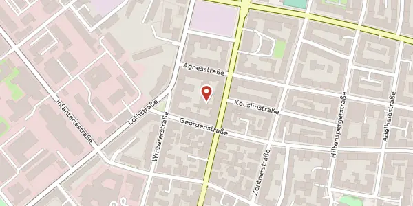 Karte der Umgebung von Schleißheimer Str. 83 a, 80797 München