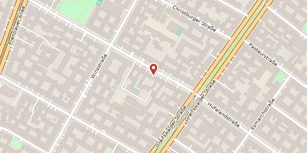 Karte der Umgebung von Marienburger Straße 22, 10405 Berlin