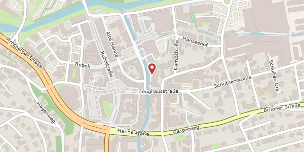 Karte der Umgebung von Winziger Platz 2, 59872 Meschede