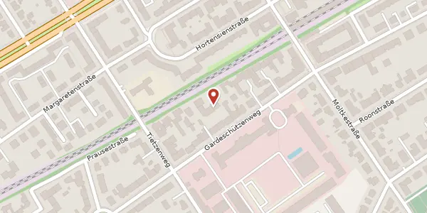 Karte der Umgebung von Gardeschützenweg 90 a, 12203 Berlin