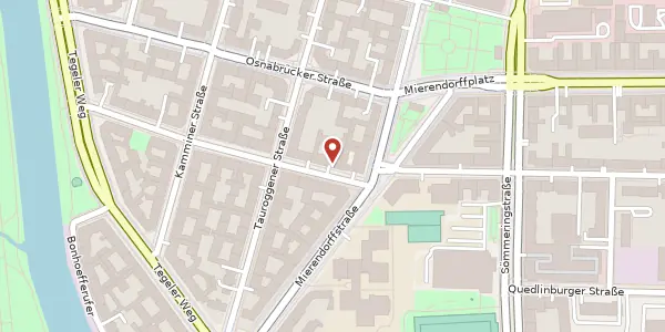 Karte der Umgebung von Mindener Straße 2, 10589 Berlin