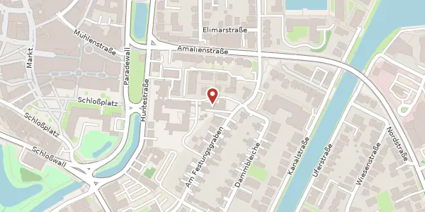 Karte der Umgebung von Am Festungsgraben 45, 26135 Oldenburg