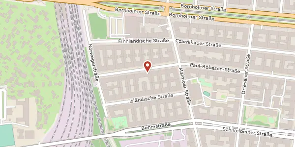 Karte der Umgebung von Ueckermünder Straße 14a, 10439 Berlin