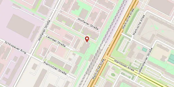 Karte der Umgebung von Leunaer Straße 7, 12681 Berlin