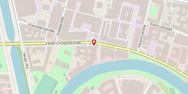 Karte der Umgebung von Kaiserin-Augusta-Allee 104-106, 10553 Berlin