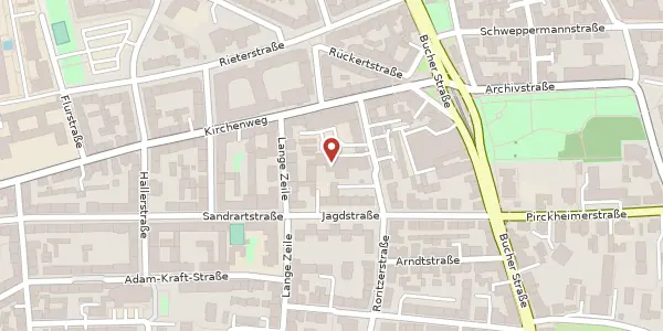 Karte der Umgebung von Roritzer Str. 27 a, 90419 Nürnberg