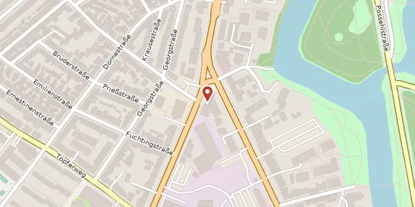Karte der Umgebung von Moislinger Allee 21 A, 23558 Lübeck