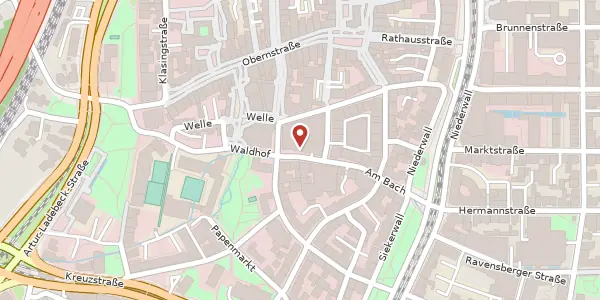 Karte der Umgebung von Am Bach 20, 33602 Bielefeld