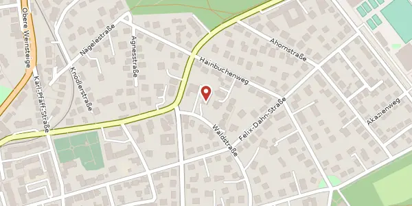 Karte der Umgebung von Waldstraße 3, 70597 Stuttgart