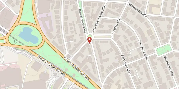 Karte der Umgebung von Beethovenstraße 7 b, 60325 Frankfurt