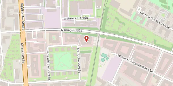 Karte der Umgebung von Otl-Aicher-Str. 60-64, 80807 München