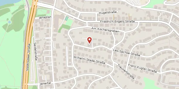Karte der Umgebung von Leo-Sachse-Straße 11, 07749 Jena